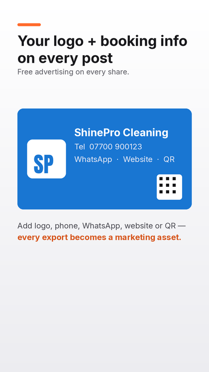 BeforeAfter Pro logo and contact on export